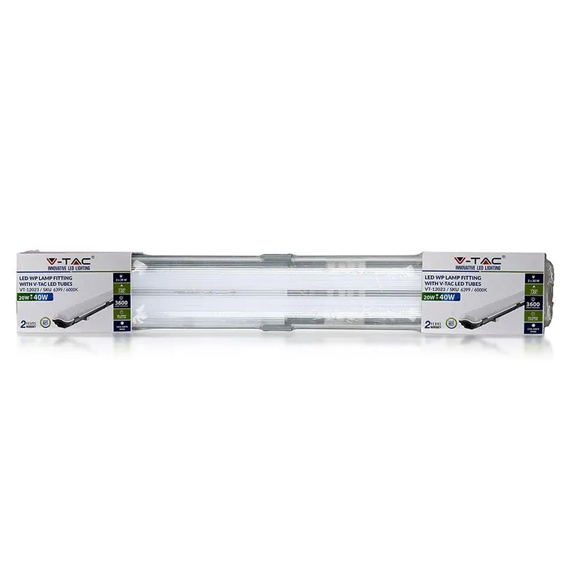 Corp de iluminat LED 2×18 W 126 cm cu lumină neutră 4000 K și protecție IP65 V-Tac SKU-6387