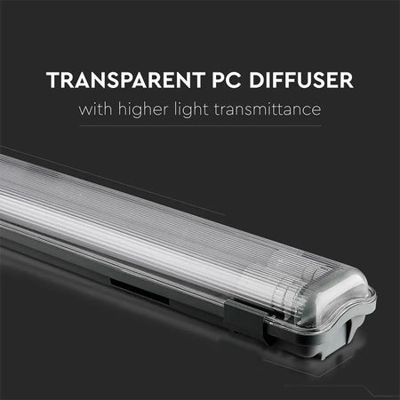 Corp de iluminat LED 2×18 W 126 cm cu lumină neutră 4000 K și protecție IP65 V-Tac SKU-6387