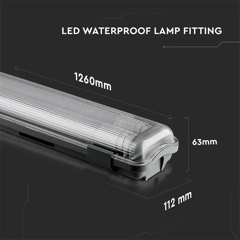 Corp de iluminat LED 2×18 W 126 cm cu lumină neutră 4000 K și protecție IP65 V-Tac SKU-6387