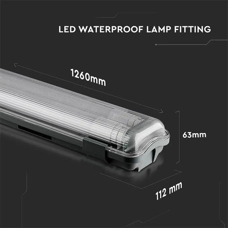 Corp de iluminat LED 2×18 W 126 cm cu lumină neutră 4000 K și protecție IP65 V-Tac SKU-6387