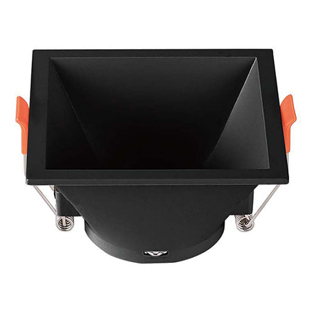 Corp spot încastrat pătrat pentru GU10 negru cu decupaj 83 × 83 mm V-Tac SKU-6639