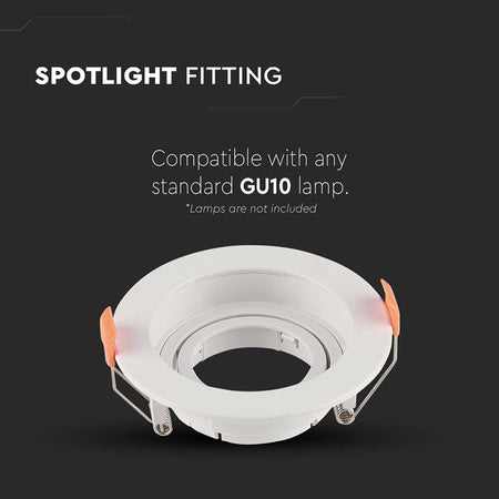 Corp spot încastrat GU10 cu unghi reglabil alb V-Tac SKU-6658