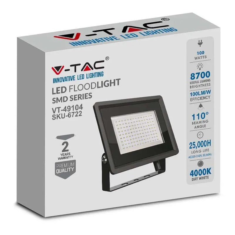 Reflector Led Smd 100w 4000k Ip65 - Negru