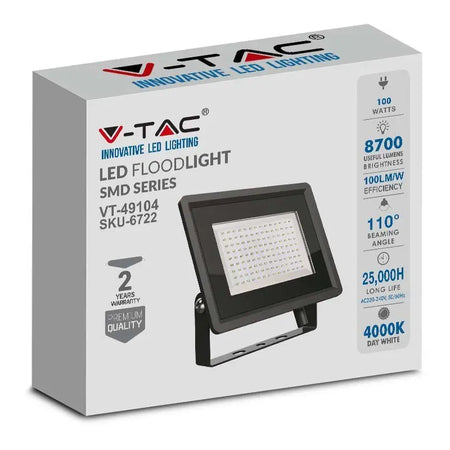Reflector Led Smd 100w 4000k Ip65 - Negru