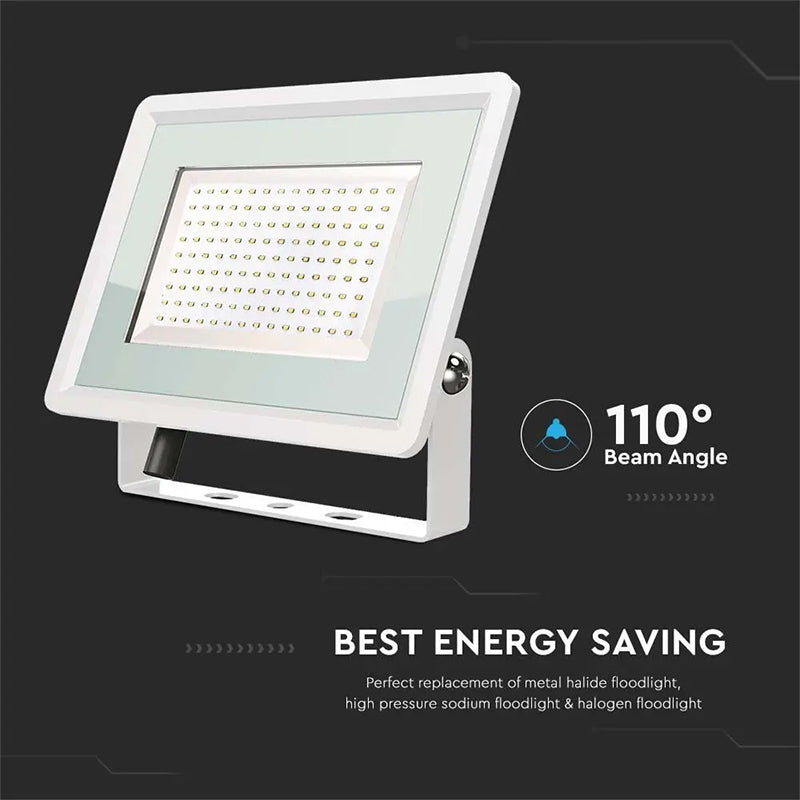 Reflector Led Smd 100w 6400k Ip65 - Alb