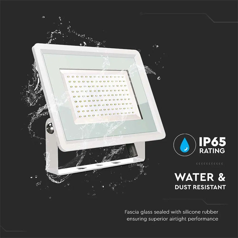 Reflector Led Smd 100w 6400k Ip65 - Alb