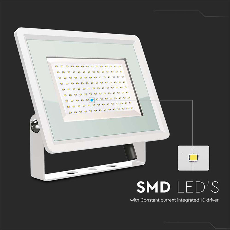 Reflector Led Smd 200w 4000k Ip65 - Alb