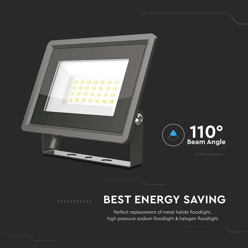 Reflector Led Smd 20w 6500k Ip65 - Negru