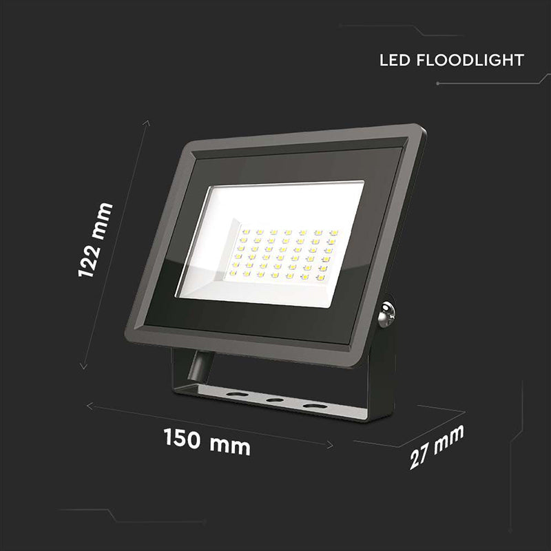 Reflector Led Smd 30w 6500k Ip65 - Negru