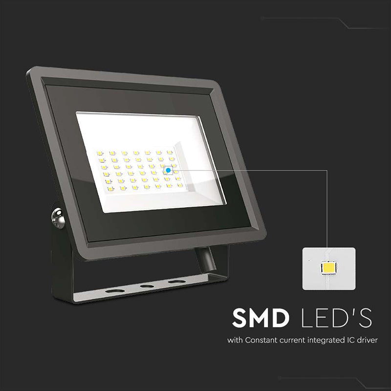 Reflector Led Smd 30w 6500k Ip65 - Negru