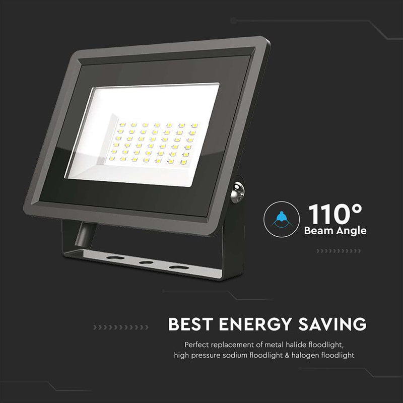 Reflector Led Smd 30w 6500k Ip65 - Negru
