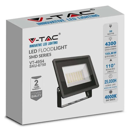 Reflector Led Smd 50 W 4000k Ip65, Negru
