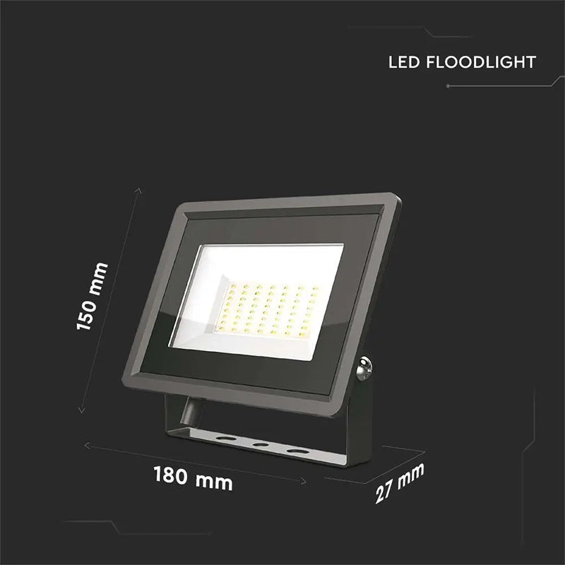 Reflector Led Smd 50 W 4000k Ip65, Negru