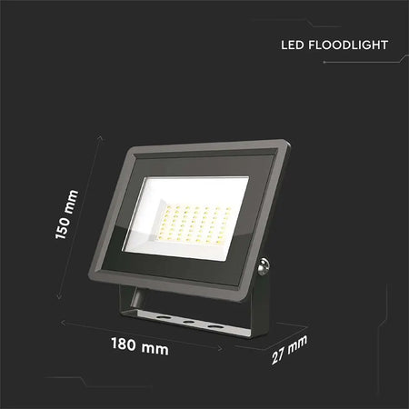 Reflector Led Smd 50 W 4000k Ip65, Negru