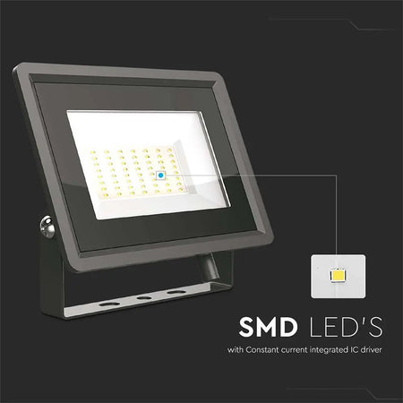 Reflector Led Smd 50 W 4000k Ip65, Negru