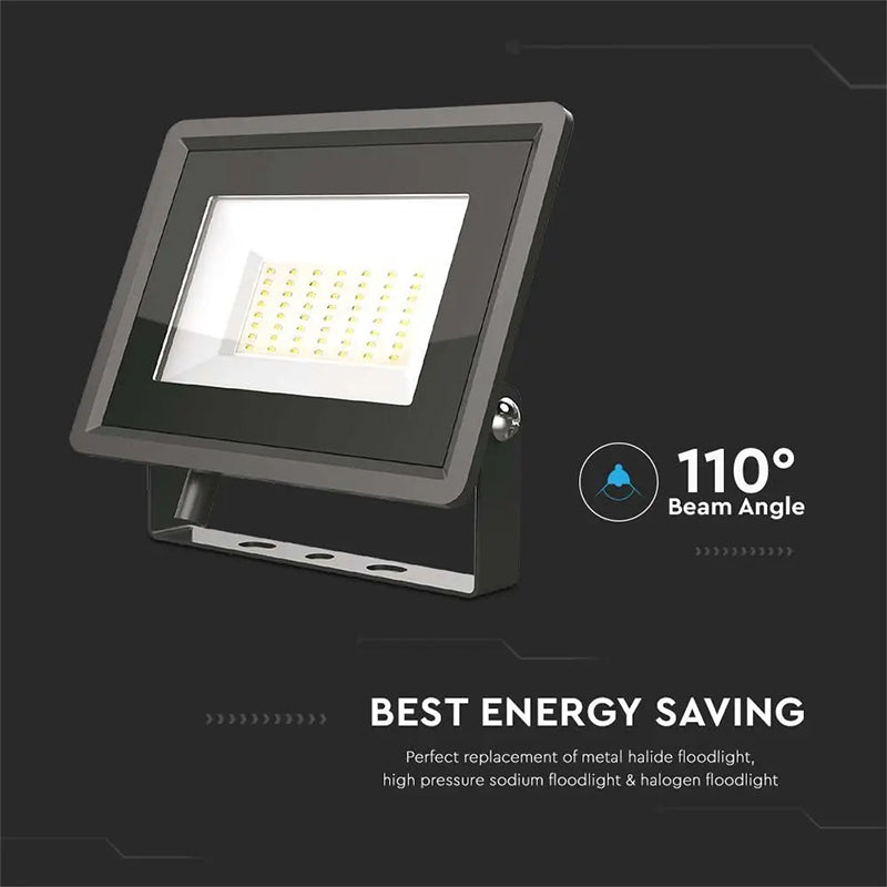 Reflector Led Smd 50 W 4000k Ip65, Negru