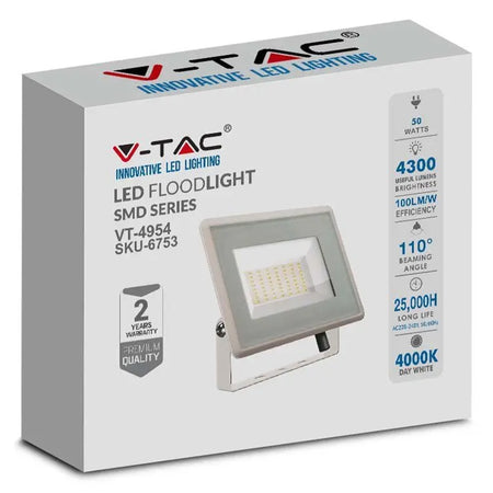 Reflector Led Smd 50 W 4000k Ip65, Alb