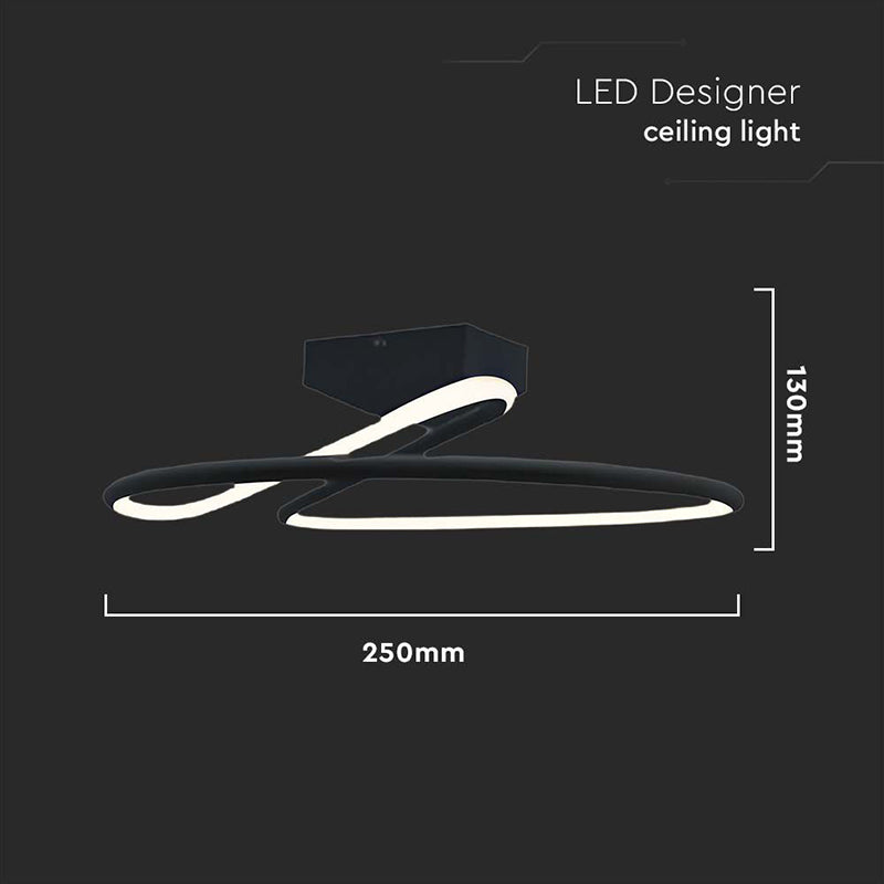 Candelabru LED negru de 20 W cu lumină alb neutru 4000K V-Tac SKU-6926
