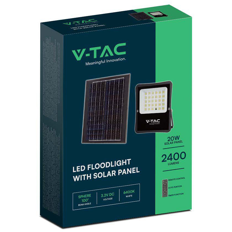Reflector Led 20w 6400k Cu Incarcare Solara