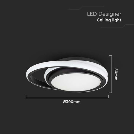 Plafoniera Led 24w 3in1 - Negru