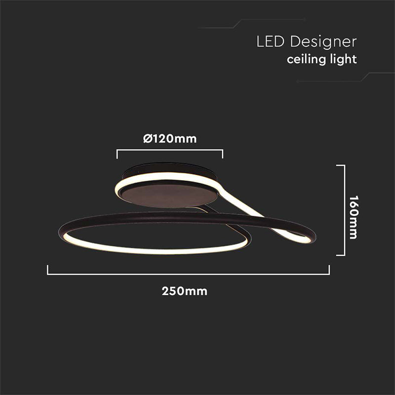 Plafoniera Led 24w 3in1 - Negru
