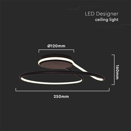 Plafoniera Led 24w 3in1 - Negru