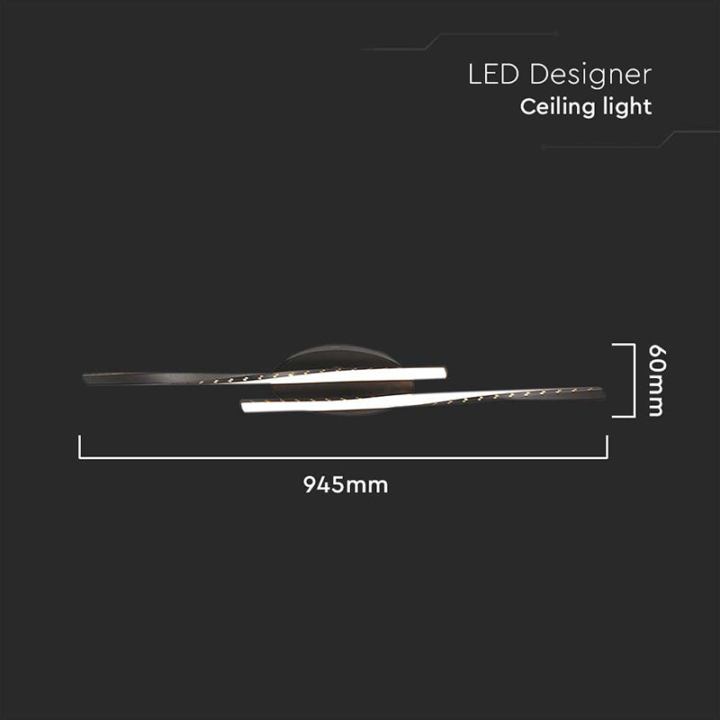 Candelabru LED negru de 12 W cu lumină alb cald 3000 K și dimensiuni 94,5 x 6 cm V-Tac SKU-7001