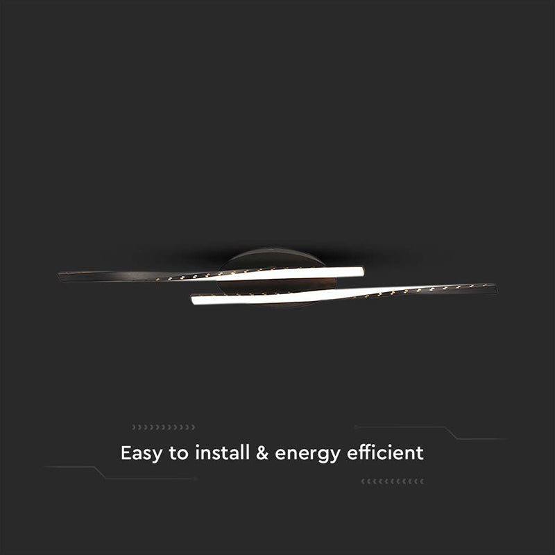 Candelabru LED negru de 12 W cu lumină alb cald 3000 K și dimensiuni 94,5 x 6 cm V-Tac SKU-7001