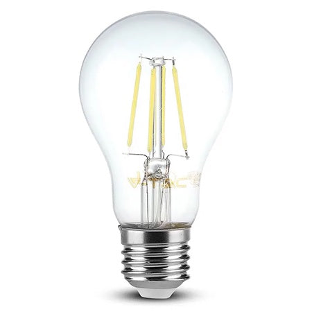 Bec LED cu filament E27 A60 4 W alb rece 6400 K V-Tac SKU-7120