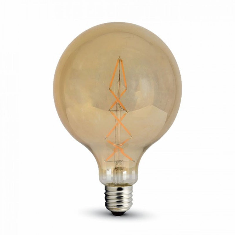 Bec LED cu filament G125 cu soclu E27 de 8 W și lumină albă caldă de 2200 K V-Tac SKU-7149