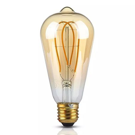 Bec LED cu filament ST64 E27 5 W 2200 K model Edison V-Tac SKU-7220