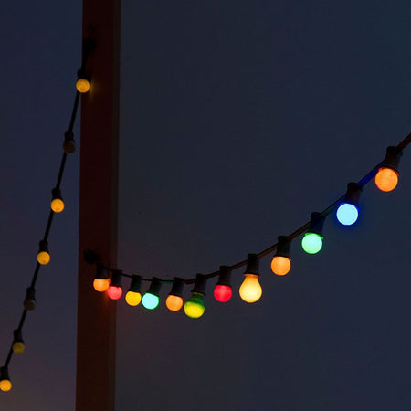 Șir luminos festiv IP44 cu 20 de becuri RGBY de 10 m V-Tac SKU-7438