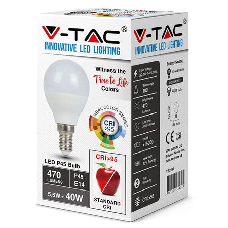 Bec Led P45 E14 5.5w Cri95+ 2700k Alb Cald
