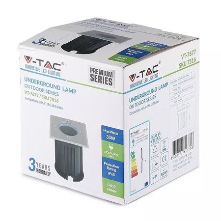 Corp de iluminat încastrat în pardoseală cu soclu GU10 IP65 V-Tac SKU-7516