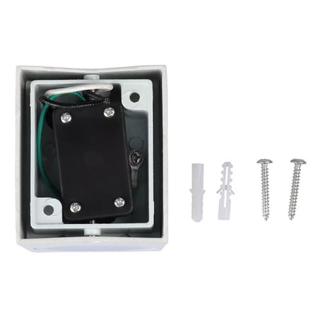 Lampă de perete cu soclu GU10 IP44 albă din aluminiu V-Tac SKU-7539