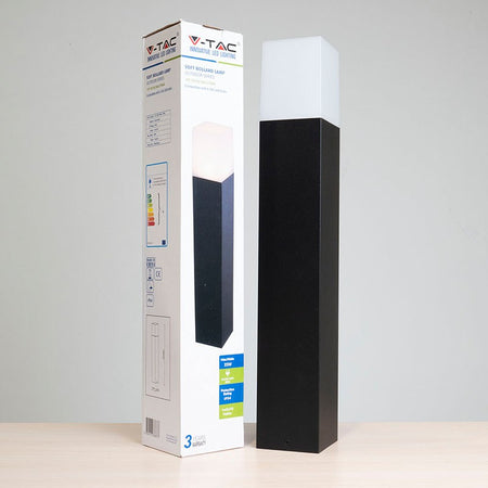 Stâlp de grădină negru cu soclu GU10 și protecție IP54 V-Tac SKU-7564