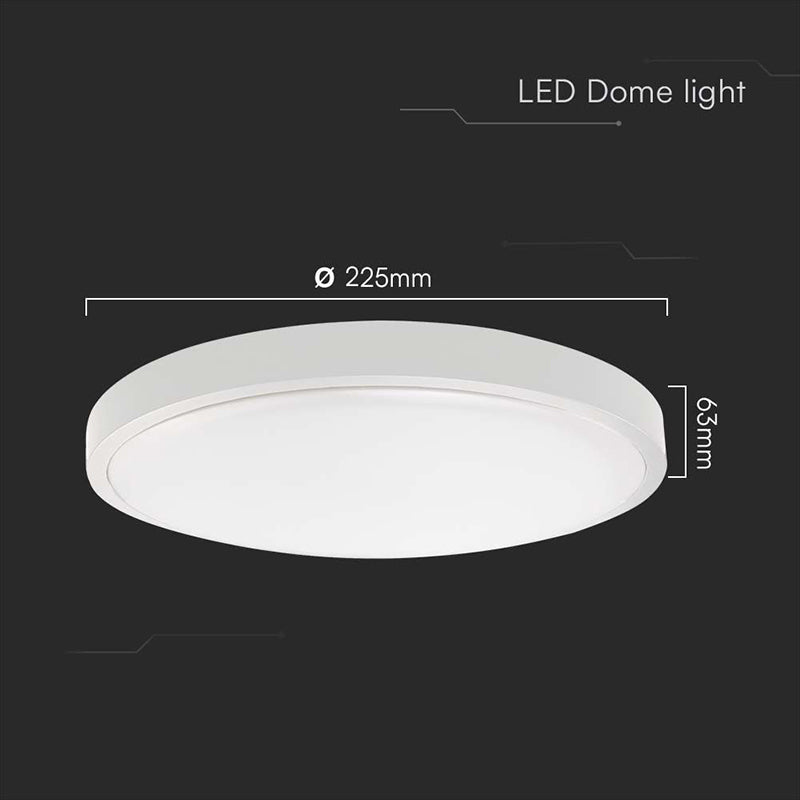 Plafoniera 18w Ip44 4000k Alb Neutru - Alb