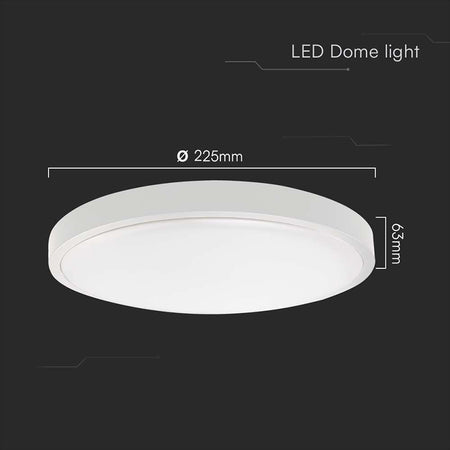 Plafoniera 18w Ip44 4000k Alb Neutru - Alb