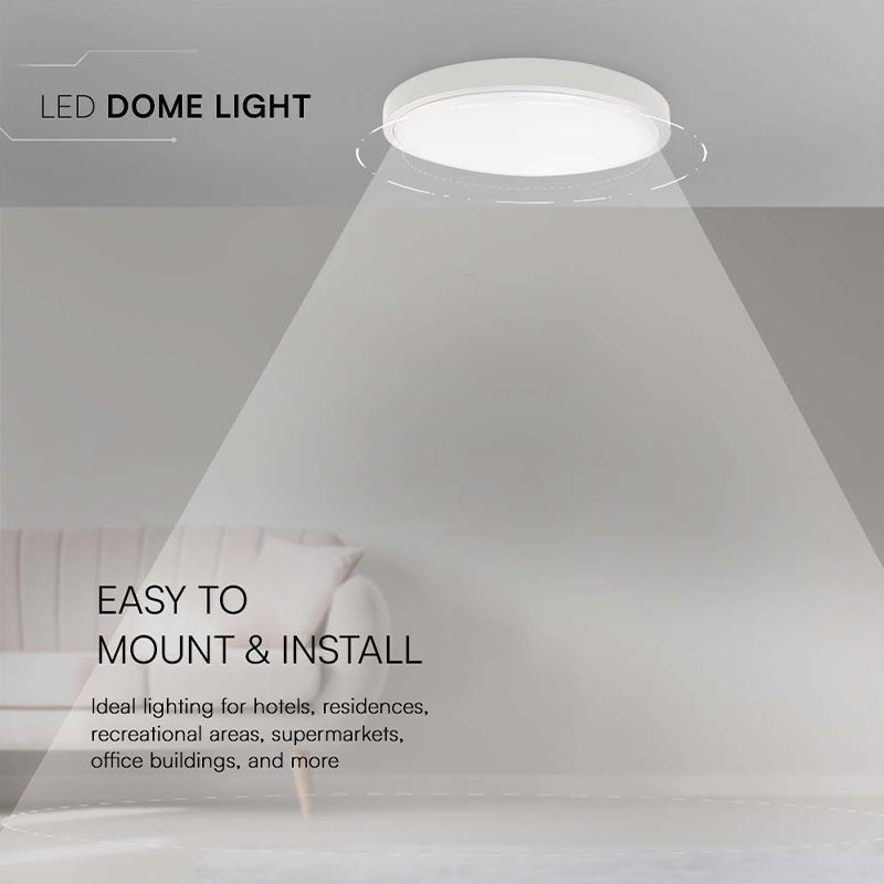 Plafoniera 18w Ip44 4000k Alb Neutru - Alb