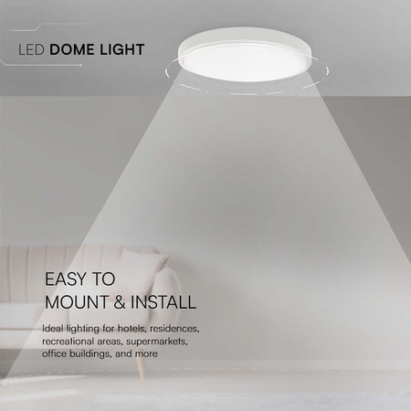 Plafoniera 18w Ip44 4000k Alb Neutru - Alb