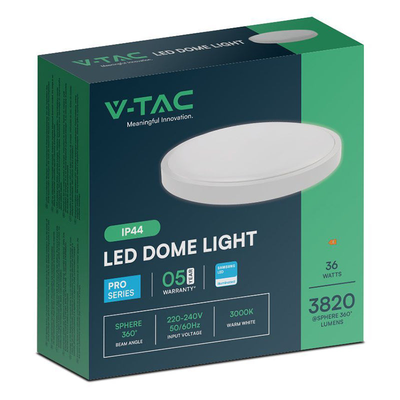 Plafonieră LED rotundă de 36 W IP44 cu lumină albă neutră 4000K V-Tac SKU-76221-24