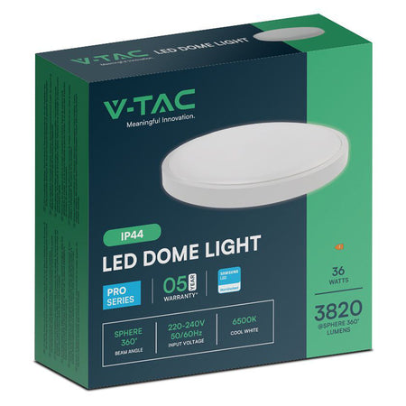 Plafonieră LED 36 W IP44 cu lumină albă rece de 6500 K V-Tac SKU-76231-24