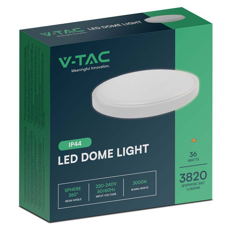 Plafonieră LED rotundă 36 W cu lumină alb rece 6500 K și protecție IP44 V-Tac SKU-76231