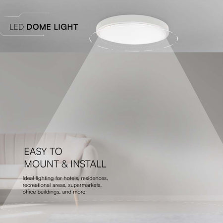 Plafonieră LED rotundă 36 W cu lumină alb rece 6500 K și protecție IP44 V-Tac SKU-76231