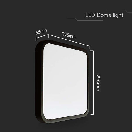 Plafoniera Led 24w 4000k Ip44 - Negru