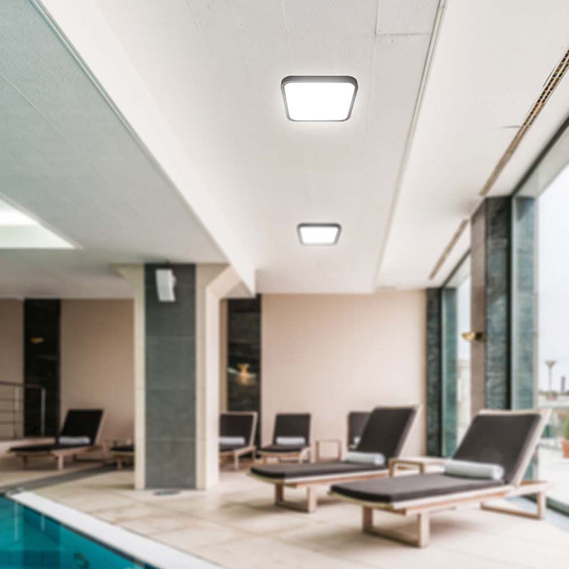 Plafoniera Led 24w 4000k Ip44 - Negru