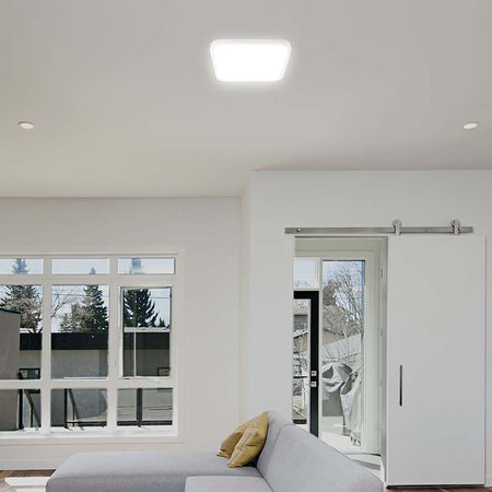 Plafoniera Led 18w 4000k Ip44 Cu Senzor De Miscare - Alb