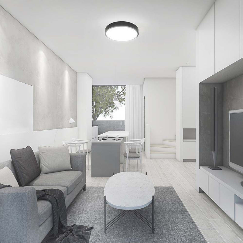 Plafonieră LED 30W IP44 cu senzor, 4000K alb neutru-negru V-Tac SKU-76711
