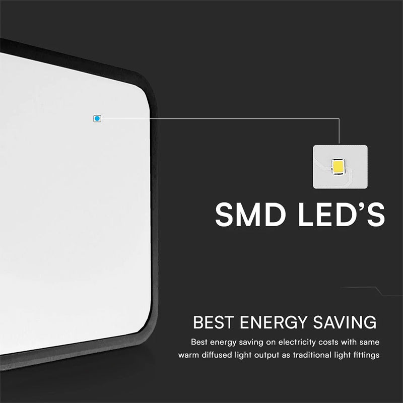 Plafonieră LED 18W cu senzor, 4000K, IP44, negru V-Tac SKU-76721-24
