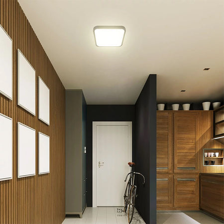 Plafonieră LED 18W cu senzor, 4000K, IP44, negru V-Tac SKU-76721-24